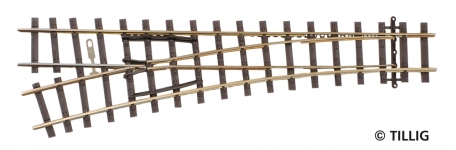 TILLIG 85632 - H0m Weiche links 18°, Länge 155 mm